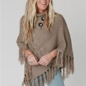 The Nest Cozy Cabin Turtleneck Poncho